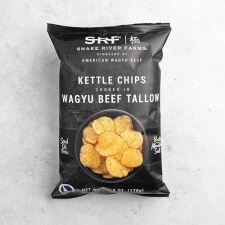 SNAKE RIVER FARMS WAGYU TALLOW KETTLE CHIPS 6OZ, GLUTEN SEED OIL FREE, 5 PACK