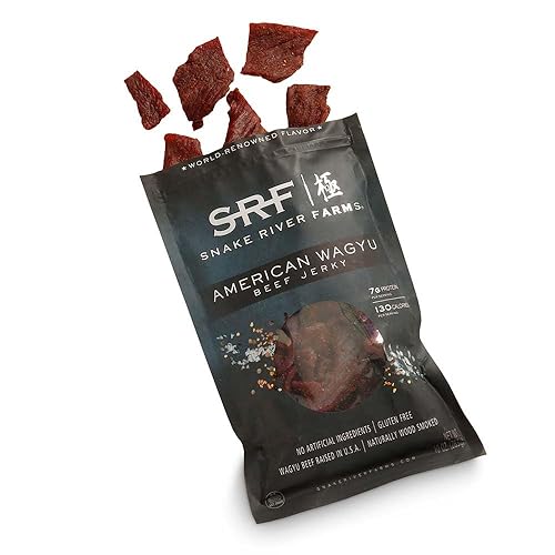 SNAKE RIVER FARMS WAGYU BEEF JERKY 10 OZ PACK OF 4 PREMIUM GOURMET SNACK