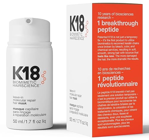 K18 LEAVE-IN MOLECULAR REPAIR HAIR MASK FAST REPAIR FOR DRY, FRIZZY, DAMAGED HAIR IN 4 MINUTES