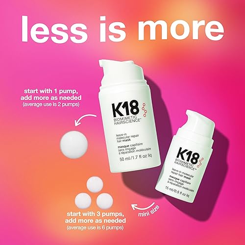 K18 LEAVE-IN MOLECULAR REPAIR HAIR MASK FAST REPAIR FOR DRY, FRIZZY, DAMAGED HAIR IN 4 MINUTES