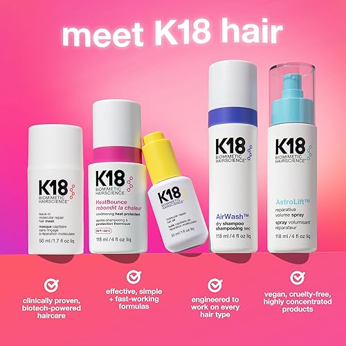 K18 LEAVE-IN MOLECULAR REPAIR HAIR MASK FAST REPAIR FOR DRY, FRIZZY, DAMAGED HAIR IN 4 MINUTES