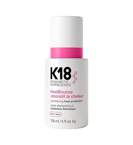 K18 HEATBOUNCE HEAT PROTECTANT SPRAY LIGHTWEIGHT LEAVE-IN CONDITIONER, SOFTENS DETANGLES HAIR