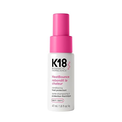 K18 HEATBOUNCE LEAVE-IN HEAT PROTECTANT SPRAY LIGHTWEIGHT CONDITIONER, 450 PROTECTION, SMOOTH DETANG