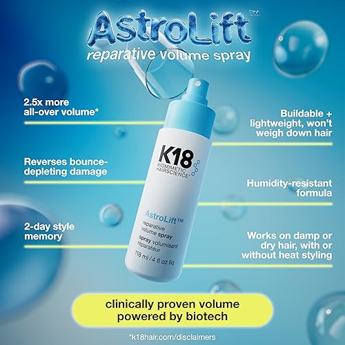 K18 ASTROLIFT REPARATIVE VOLUME SPRAY 2-DAY THICKENING, HOLD FOR THIN, FRAGILE HAIR, NON-STICKY