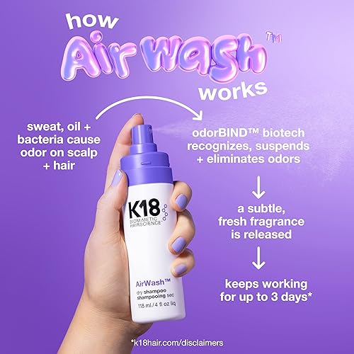 K18 AIRWASH DRY SHAMPOO NON-AEROSOL FOR SCALP BALANCE AND OIL CONTROL