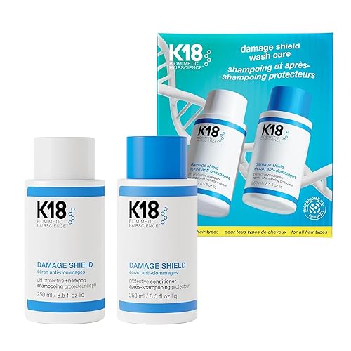 K18 DAMAGE SHIELD SHAMPOO CONDITIONER SET COLOR-SAFE, FRIZZ CONTROL, HAIR PROTECTION