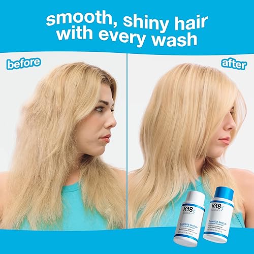 K18 DAMAGE SHIELD SHAMPOO CONDITIONER SET COLOR-SAFE, FRIZZ CONTROL, HAIR PROTECTION