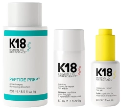 K18 DETOX REPAIR BUNDLE LEAVE-IN MASK, 4-MIN SPEED TREATMENT, DETOX SHAMPOO STRENGTHENING OIL