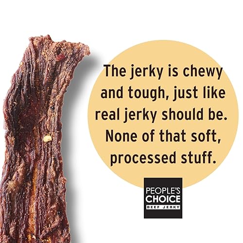PEOPLE S CHOICE BEEF JERKY LIMóN CON CHILE 16G PROTEIN, SUGAR FREE, KETO, ZERO CARB 1 LB BAG