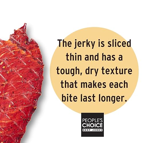 PEOPLE S CHOICE HOT SPICY BEEF JERKY THIN-SLICED WHOLE MUSCLE, 15 COUNT, 19.2 OZ BAG