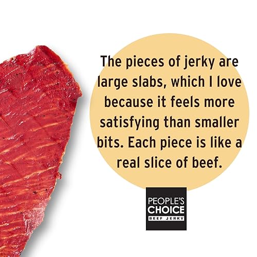 PEOPLE S CHOICE TERIYAKI BEEF JERKY THIN-SLICED WHOLE MUSCLE SLAB, 15 COUNT, 19.2 OZ BAG