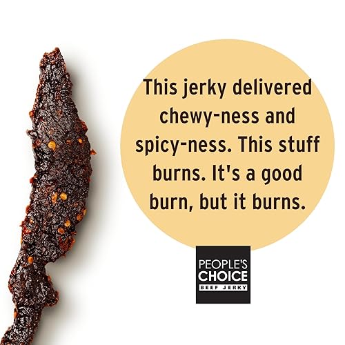 PEOPLE S CHOICE HOT HONEY BEEF JERKY SWEET SPICY, 10G PROTEIN, 1 LB BAG, MADE IN USA