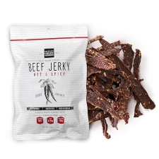 PEOPLE S CHOICE HOT SPICY BEEF JERKY SUGAR FREE, ZERO CARB, KETO FRIENDLY, 1 LB BAG