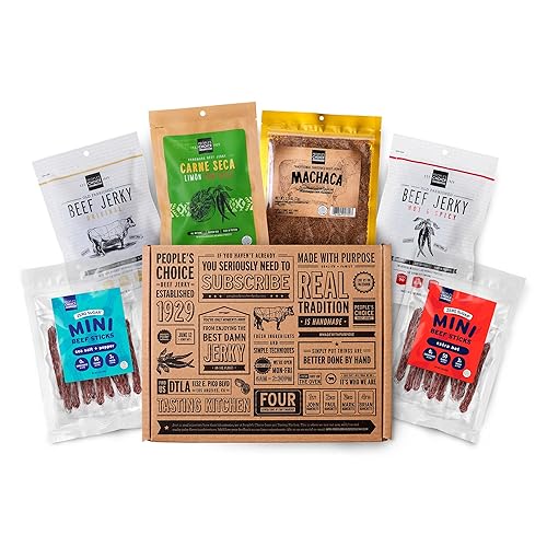 PEOPLE S CHOICE BEEF JERKY BOX KETO, SUGAR-FREE, HIGH PROTEIN LOW CARB MEAT SNACK SAMPLER