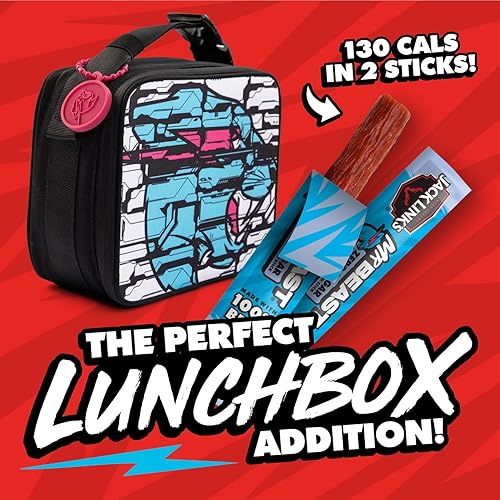 JACK LINK S X MRBEAST ZERO SUGAR MINI BEEF STICKS, 12 COUNT, 6G PROTEIN, 100 REAL BEEF SNACKS