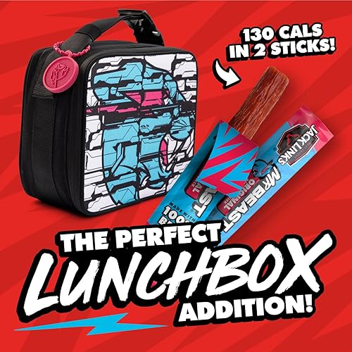JACK LINK S X MRBEAST ORIGINAL MINI BEEF STICKS, 12 COUNT, 5G PROTEIN, 100 REAL BEEF SNACKS