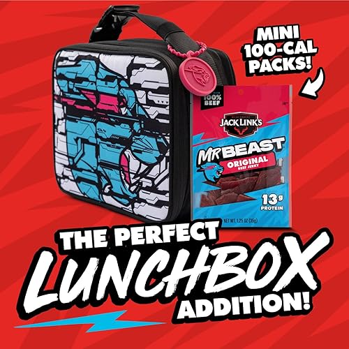 JACK LINKS X MRBEAST ORIGINAL BEEF JERKY 10 PACK - 1.25 OZ BAGS, 13G PROTEIN, REAL BEEF SNACKS