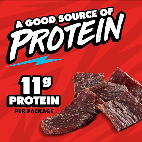 JACK LINK S X MRBEAST PEPPERED BEEF JERKY, 10 COUNT, 11G PROTEIN, 100 REAL BEEF SNACKS