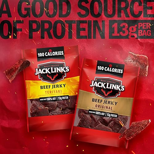 JACK LINKS BEEF JERKY VARIETY PACK 9-PACK 1.25OZ BAGS ORIGINAL TERIYAKI 13G PROTEIN