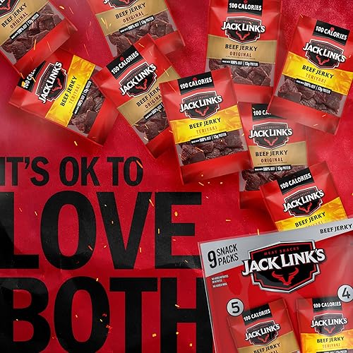 JACK LINKS BEEF JERKY VARIETY PACK 9-PACK 1.25OZ BAGS ORIGINAL TERIYAKI 13G PROTEIN