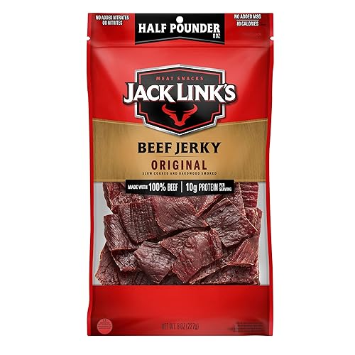 JACK LINKS ORIGINAL BEEF JERKY 8OZ - 100 REAL BEEF, HIGH PROTEIN SNACK, READY TO EAT