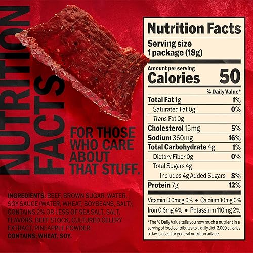JACK LINKS TERIYAKI BEEF JERKY MULTIPACK - 20 INDIVIDUAL 0.625 OZ PACKS, 7G PROTEIN EACH