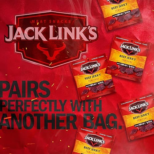 JACK LINKS TERIYAKI BEEF JERKY MULTIPACK - 20 INDIVIDUAL 0.625 OZ PACKS, 7G PROTEIN EACH