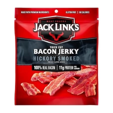 JACK LINKS HICKORY SMOKED BACON JERKY, 2.5 OZ - HIGH PROTEIN, KETO FRIENDLY MEAT SNACK