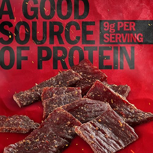 JACK LINKS PEPPERED BEEF JERKY 0.5 LB LARGE BAG HIGH PROTEIN MEAT SNACK, 9G PROTEIN SERVING