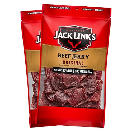 JACK LINKS ORIGINAL BEEF JERKY 9OZ PACK OF 2 HIGH PROTEIN 100 BEEF MEAT SNACKS