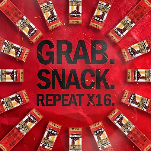 JACK LINKS ORIGINAL BEEF CHEESE SNACK PACK, 16 COUNT, 100 BEEF, REAL WISCONSIN CHEESE