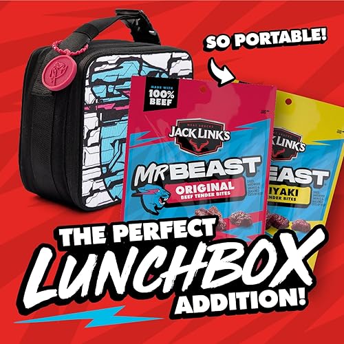 JACK LINKS X MRBEAST BEEF TENDER BITES VARIETY PACK - 6 PACK, 5.4 OZ BAGS, HIGH PROTEIN SNACKS