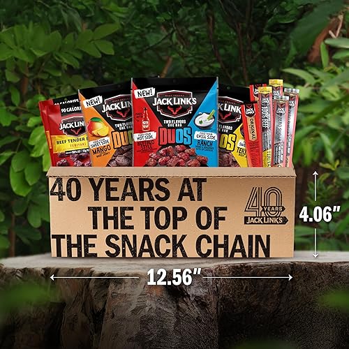 JACK LINK S DUOS 11-PIECE BEEF JERKY MEAT SNACK GIFT BOX PROTEIN GIFTS FOR MEN MEAT LOVERS