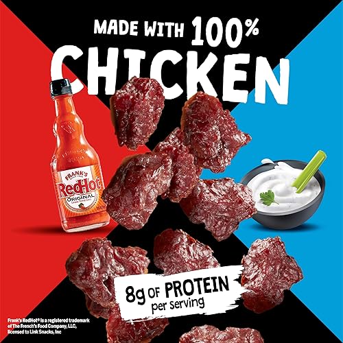 JACK LINKS DUOS FRANKS REDHOT BUFFALO CHICKEN BITES WITH RANCH, 8G PROTEIN, 8 COUNT, 2.85OZ
