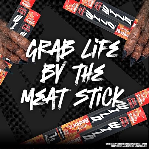 JACK LINKS WILD MINI CHICKEN STICKS WITH FRANKS REDHOT FLAVOR KETO PALEO PROTEIN SNACKS, 14 COUNT