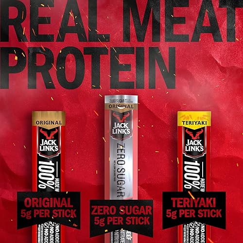 JACK LINKS BEEF STICKS VARIETY PACK 20 COUNT - ORIGINAL, TERIYAKI ZERO SUGAR PROTEIN SNACKS