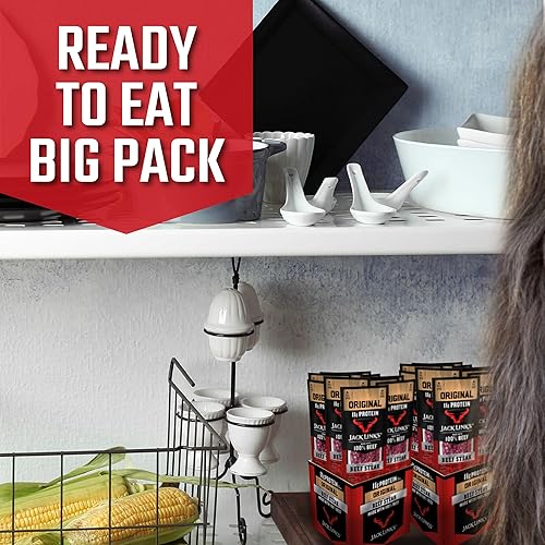 JACK LINKS PREMIUM CUTS ORIGINAL BEEF STEAK, 1-OUNCE, PACK OF 12 HIGH-PROTEIN SNACK