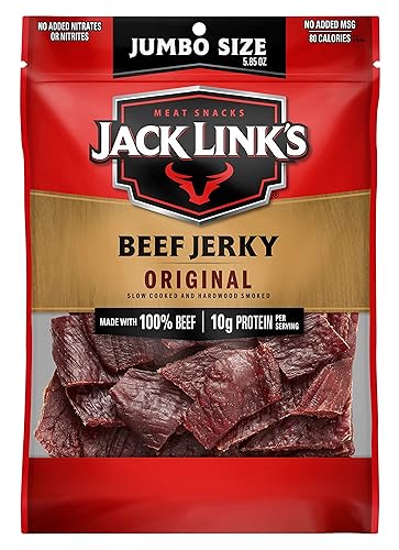 JACK LINKS ORIGINAL BEEF JERKY 5.85 OZ HIGH PROTEIN SNACK, DELICIOUS AND SAVORY