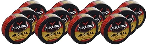 JACK LINKS ORIGINAL BEEF JERKY CHEW, 100 BEEF PROTEIN SNACK, 0.32OZ TIN, PACK OF 72