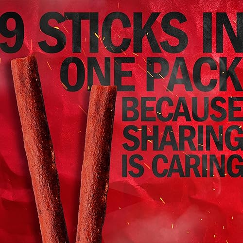 JACK LINKS ORIGINAL BEEF STICKS 7.2 OZ - 100 BEEF PROTEIN SNACK, KETO FRIENDLY MEAT STICK