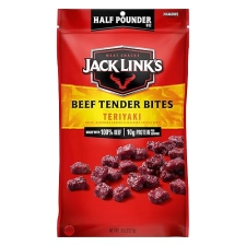 JACK LINKS TERIYAKI BEEF TENDER BITES, 0.5 LB BAG HIGH PROTEIN, LOW CALORIE MEAT SNACKS