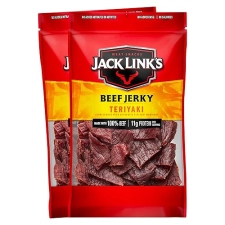 JACK LINKS TERIYAKI BEEF JERKY 2-PACK, 9 OZ BAGS - HIGH PROTEIN SNACK, 100 REAL BEEF