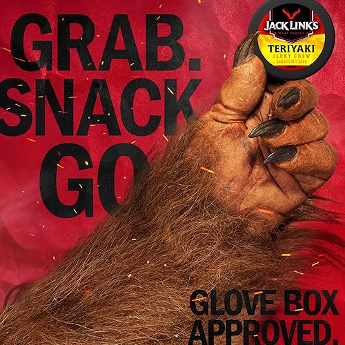 JACK LINKS TERIYAKI BEEF JERKY 36 PACK - 0.32 OZ TINS, 4G PROTEIN, 100 REAL BEEF SNACKS