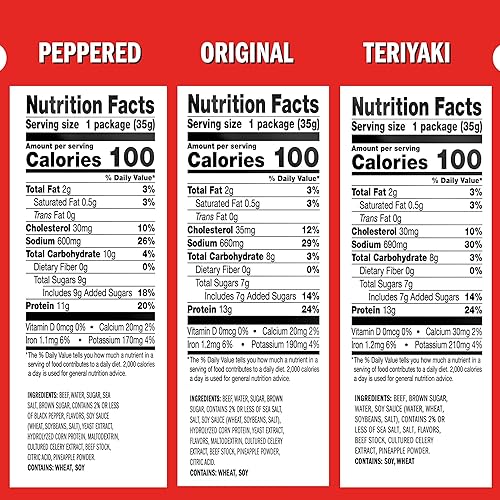 JACK LINKS BEEF JERKY VARIETY BUNDLE ORIGINAL, TERIYAKI, PEPPERED, JALAPEñO SWEET HOT, 2 PACKS