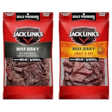 JACK LINKS PEPPERED SWEET HOT BEEF JERKY BUNDLE, 0.5 LB LARGE BAGS, HIGH PROTEIN SNACK