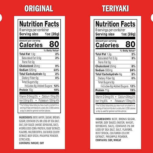 JACK LINKS BEEF JERKY ORIGINAL PEPPERED ½ POUND BAGS, HIGH PROTEIN, LOW CALORIE, PACK OF 2