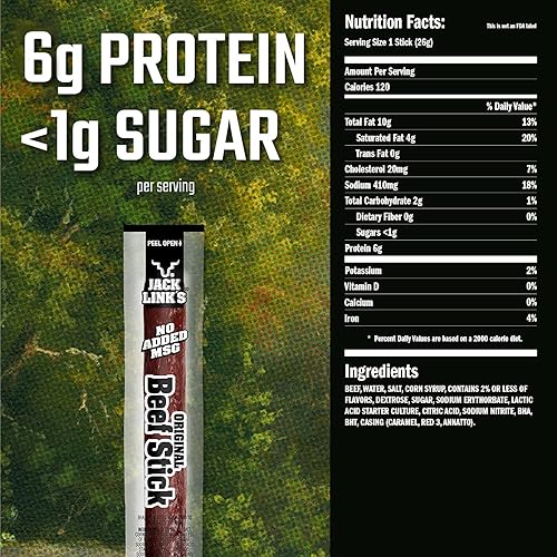 JACK LINKS ORIGINAL BEEF JERKY 9OZ 2 PACK 20 ORIGINAL BEEF STICKS 0.92OZ PROTEIN SNACK