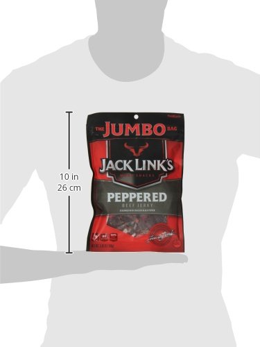 JACK LINKS PEPPERED BEEF JERKY 5.85OZ HIGH PROTEIN SNACK, SAVORY SPICY FLAVOR