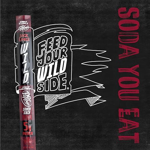 JACK LINKS WILD DR PEPPER PROTEIN SNACK STICKS, KETO FRIENDLY, 5G PROTEIN, 20-PACK, 1OZ EACH