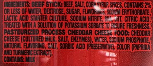 JACK LINK S ORIGINAL BEEF CHEESE COMBO PACK, 48 COUNT, 1.2 OZ, REAL WISCONSIN CHEESE, 7G PROTEIN